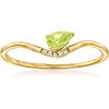 image:imagePure Collection by RossSimons 020 Carat Peridot Ring With Diamonds in 14kt Yellow GoldPeridot