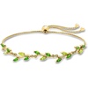 image:imagePure Collection by RossSimons 070 ct tw Chrome Diopside and 30 ct tw Peridot Leaf Bolo Bracelet in 18kt Gold Over Sterling