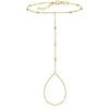 image:imagePure Collection by RossSimons 14kt Yellow Gold Beaded Hand Chain Bracelet 7 inches