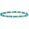 image:imagePure Collection by RossSimons 445mm Turquoise Bead Stretch Bracelet With 14kt Yellow GoldStabilized Turquoise