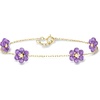 image:imagePure Collection by RossSimons 500 ct tw Amethyst Flower Station Bracelet in 14kt Yellow GoldAmethyst