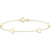 image:imagePure Collection by RossSimons Italian 14kt Yellow Gold Heart Station Braceletno gemstone