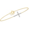 image:imageRossSimons 015 ct tw Diamond Cross Bracelet in 10kt Yellow GoldDiamond