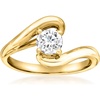 image:imageRossSimons 050 Carat LabGrown Diamond Swirl Bypass Ring in 18kt Gold Over SterlingDiamond
