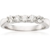 image:imageRossSimons 050 ct tw Diamond 5Stone Wedding Band in 14kt White Gold Size 85