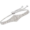 image:imageRossSimons 050 ct tw Diamond Floral Openwork Bolo Bracelet in Sterling Silver