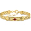 image:imageRossSimons 070 Carat Garnet Filigree Bracelet in 18kt Gold Over Sterling 7 inches