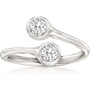 image:imageRossSimons 070 ct tw BezelSet Diamond Bypass Ring in PlatinumDiamond