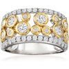 image:imageRossSimons 100 ct tw CZ OpenSpace Bubble Ring in Sterling Silver and 18kt Gold Over SterlingCubic Zirconia