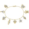 image:imageRossSimons 100 ct tw Diamond Sea Life Charm Bracelet in 18kt Gold Over SterlingDiamond