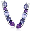 image:imageRossSimons 100 ct tw MultiGemstone Ear Climbers in Sterling Silver