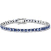 image:imageRossSimons 1000 ct tw Sapphire and 31 ct tw Diamond Tennis Bracelet in Sterling SilverSapphire