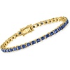 image:imageRossSimons 1000 ct tw Sapphire and 50 ct tw Diamond Tennis Bracelet in 18kt Gold Over SterlingSapphire
