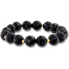 image:imageRossSimons 10mm Gemstone Bead Stretch Bracelet with 14kt Yellow GoldBlack