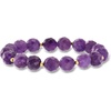 image:imageRossSimons 10mm Gemstone Bead Stretch Bracelet with 14kt Yellow Goldpurple