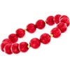 image:imageRossSimons 10mm Red Coral Bead Stretch Bracelet With 14kt Yellow Gold 7 inches