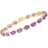 image:imageRossSimons 1100 ct tw Oval Amethyst Bracelet in 14kt Yellow GoldAmethyst