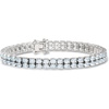 image:imageRossSimons 1300 ct tw Aquamarine 2Row Tennis Bracelet in Sterling Silveraquamarine