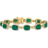 image:imageRossSimons 1300 ct tw Emerald and 21 ct tw Diamond Bracelet in 18kt Gold Over SterlingEmerald