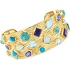 image:imageRossSimons 1400 ct tw MultiGemstone Cuff Bracelet in 18kt Gold Over Sterlingchalcedony