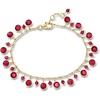 image:imageRossSimons 1410 ct tw Ruby Drop Bracelet in 18kt Gold Over Sterling 7 inches