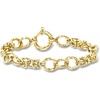 image:imageRossSimons 14kt Yellow GoldPlated Byzantine and OvalLink Braceletno gemstone