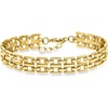 image:imageRossSimons 14kt Yellow GoldPlated PantherLink Bracelet 7 inches