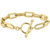 image:imageRossSimons 14kt Yellow GoldPlated Paper Clip Link Toggle Braceletno gemstone
