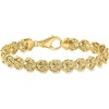 image:imageRossSimons 14kt Yellow GoldPlated RosetteLink Braceletno gemstone