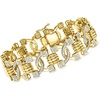 image:imageRossSimons 150 ct tw Diamond TwistedLink Bracelet in 18kt Gold Over SterlingWhite