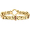 image:imageRossSimons 150 ct tw Garnet Station Byzantine Bracelet in 18kt Gold Over SterlingGarnet