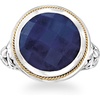 image:imageRossSimons 1500 Carat Sapphire BaliStyle Ring in Sterling Silver and 18kt Yellow GoldSapphire
