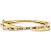 image:imageRossSimons 160 ct tw MultiGemstone Crisscross Bangle Bracelet in 18kt Gold Over SterlingAmethyst