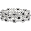 image:imageRossSimons 1600 ct tw Sapphire 3Row Bracelet With Single Diamond in Sterling SilverSapphire