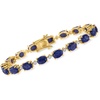 image:imageRossSimons 1600 ct tw Sapphire and 15 ct tw Diamond Bracelet in 18kt Gold Over SterlingSapphire