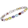 image:imageRossSimons 1660 ct tw MultiGemstone Link Bracelet in Sterling SilverAmethyst