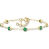 image:imageRossSimons 170 ct tw BezelSet Emerald Station Bracelet in 18kt Gold Over Sterling 7 inches