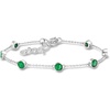 image:imageRossSimons 170 ct tw Emerald Station Bracelet in Sterling Silver 7 inches