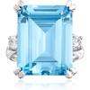 image:imageRossSimons 1700 Carat Simulated Aquamarine Ring With 30 ct tw Czs in Sterling SilverAquamarine