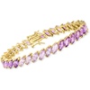 image:imageRossSimons 1700 ct tw Ombre Amethyst Tennis Bracelet in 18kt Gold Over SterlingAmethyst