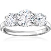 image:imageRossSimons 200 ct tw CZ 3Stone Ring in Sterling SilverCubic Zirconia