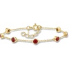 image:imageRossSimons 250 ct tw BezelSet Ruby Station Bracelet in 18kt Gold Over Sterling 7 inches