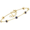image:imageRossSimons 250 ct tw BezelSet Sapphire Station Bracelet in 18kt Gold Over Sterling 7 inches