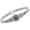 image:imageRossSimons 250 ct tw Sapphire and 90 ct tw Diamond Bracelet in Sterling Silver