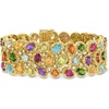 image:imageRossSimons 2510 ct tw MultiGemstone 3Row Bracelet in 18kt Gold Over Sterling