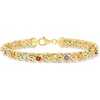 image:imageRossSimons 260 ct tw MultiGemstone Byzantine Bracelet in 18kt Gold Over SterlingAmethyst