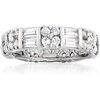image:imageRossSimons 280 ct tw Baguette and Round CZ Eternity Band in Sterling SilverCubic Zirconia