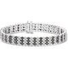 image:imageRossSimons 300 ct tw Black and White Diamond 3Row Bracelet in Sterling Silverdiamondcolored