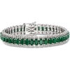 image:imageRossSimons 3000 ct tw Emerald Tennis Bracelet in Sterling SilverEmerald