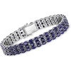 image:imageRossSimons 3000 ct tw Sapphire 3Row Tennis Bracelet in Sterling SilverSapphire